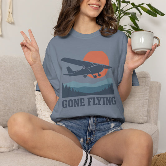 Gone Flying T-Shirt - Vintage Airplane Graphic Tee