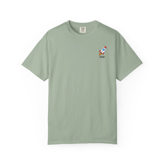 Rocket Crew Pocket T-Shirt - Minimal Space Graphic Tee