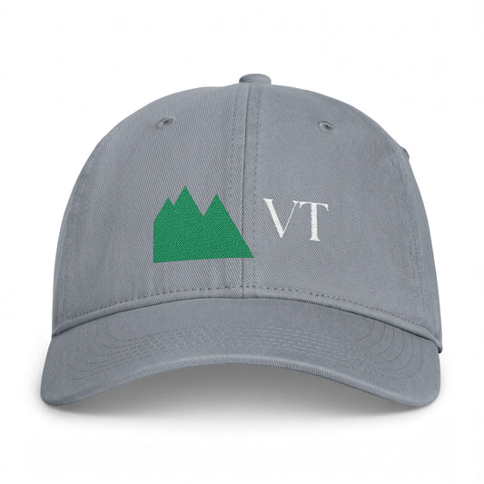 VT Mountain Logo Cap - Washed Coastal Baseball Hat