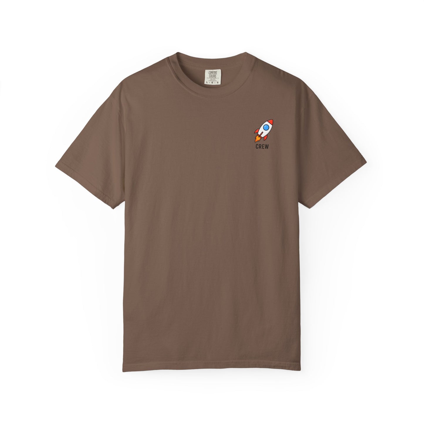 Rocket Crew Pocket T-Shirt - Minimal Space Graphic Tee