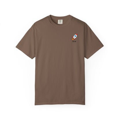 Rocket Crew Pocket T-Shirt - Minimal Space Graphic Tee