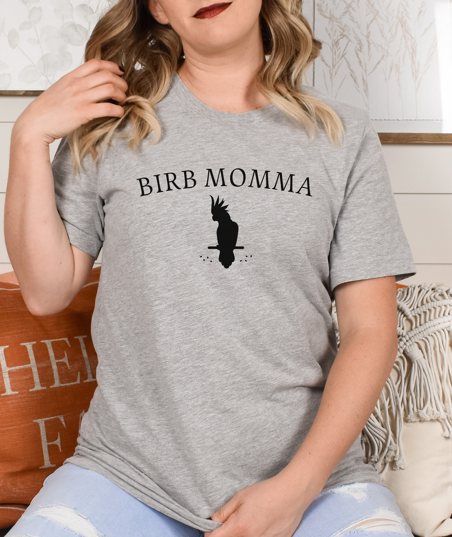 Birb Momma - Funny Shirt - Gift for Bird Mom - Funny Shirt for Bird Lover - Cockatoo Shirt