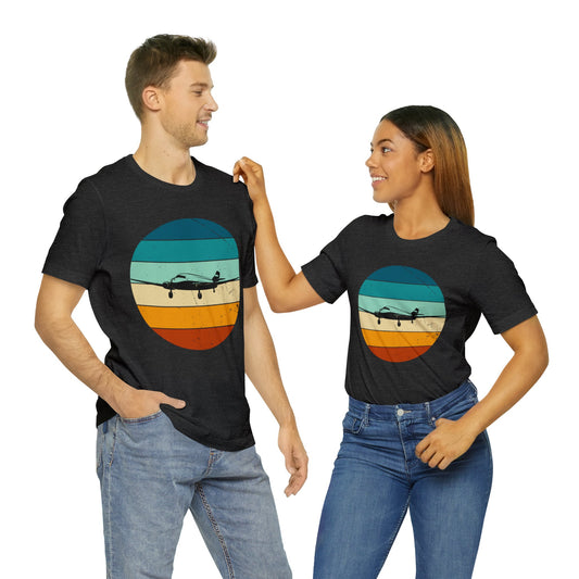 Retro Airplane Silhouette Tee - Aviation Shirt - Pilot Shirt