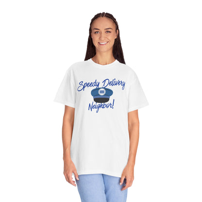 T-Shirt — 'Speedy Delivery Neighbor!' Package Logo Tee