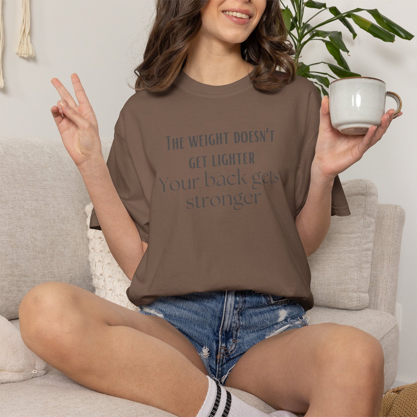 Motivational Tee - “The Weight Doesn’t Get Lighter, Your Back Gets Stronger”