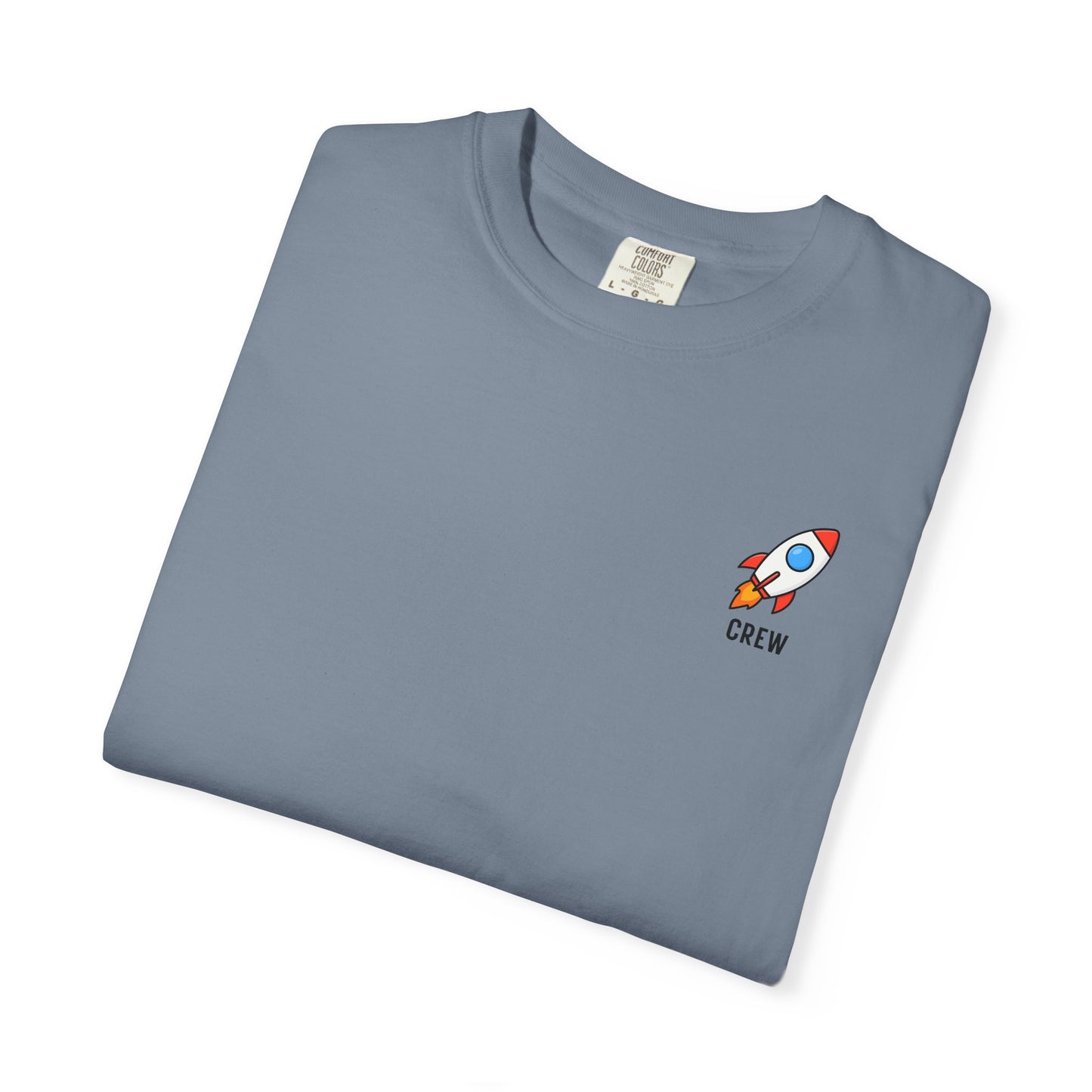 Rocket Crew Pocket T-Shirt - Minimal Space Graphic Tee
