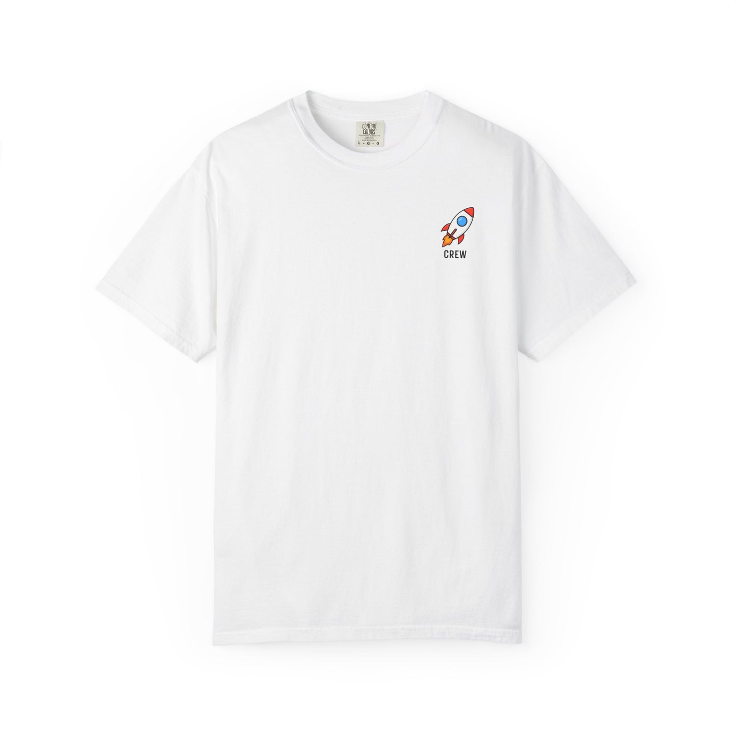 Rocket Crew Pocket T-Shirt - Minimal Space Graphic Tee
