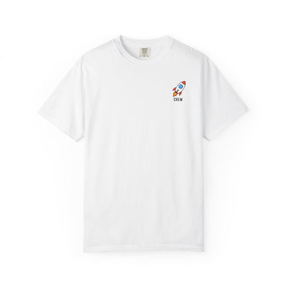 Rocket Crew Pocket T-Shirt - Minimal Space Graphic Tee