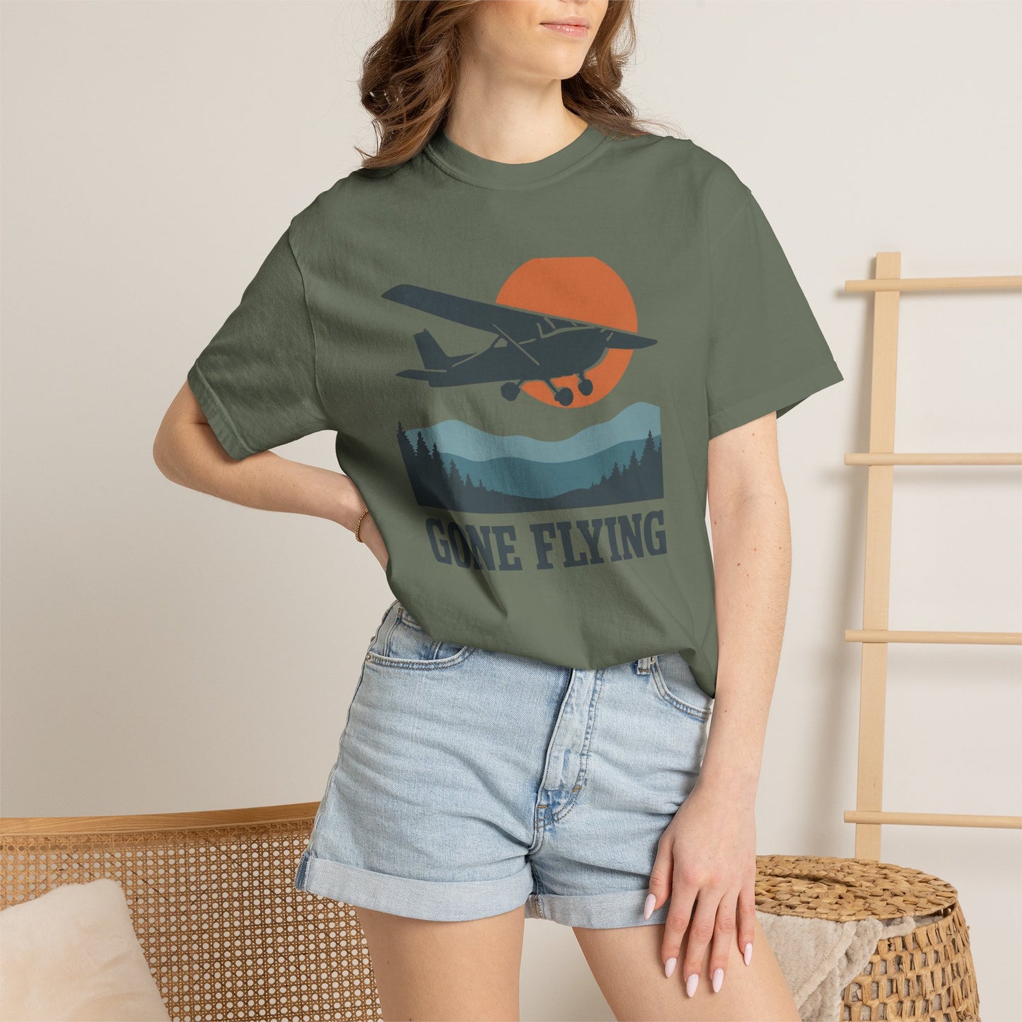 Gone Flying T-Shirt - Vintage Airplane Graphic Tee