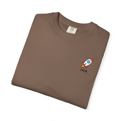 Rocket Crew Pocket T-Shirt - Minimal Space Graphic Tee