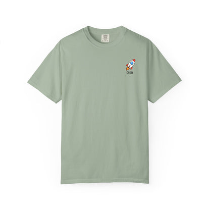 Rocket Crew Pocket T-Shirt - Minimal Space Graphic Tee