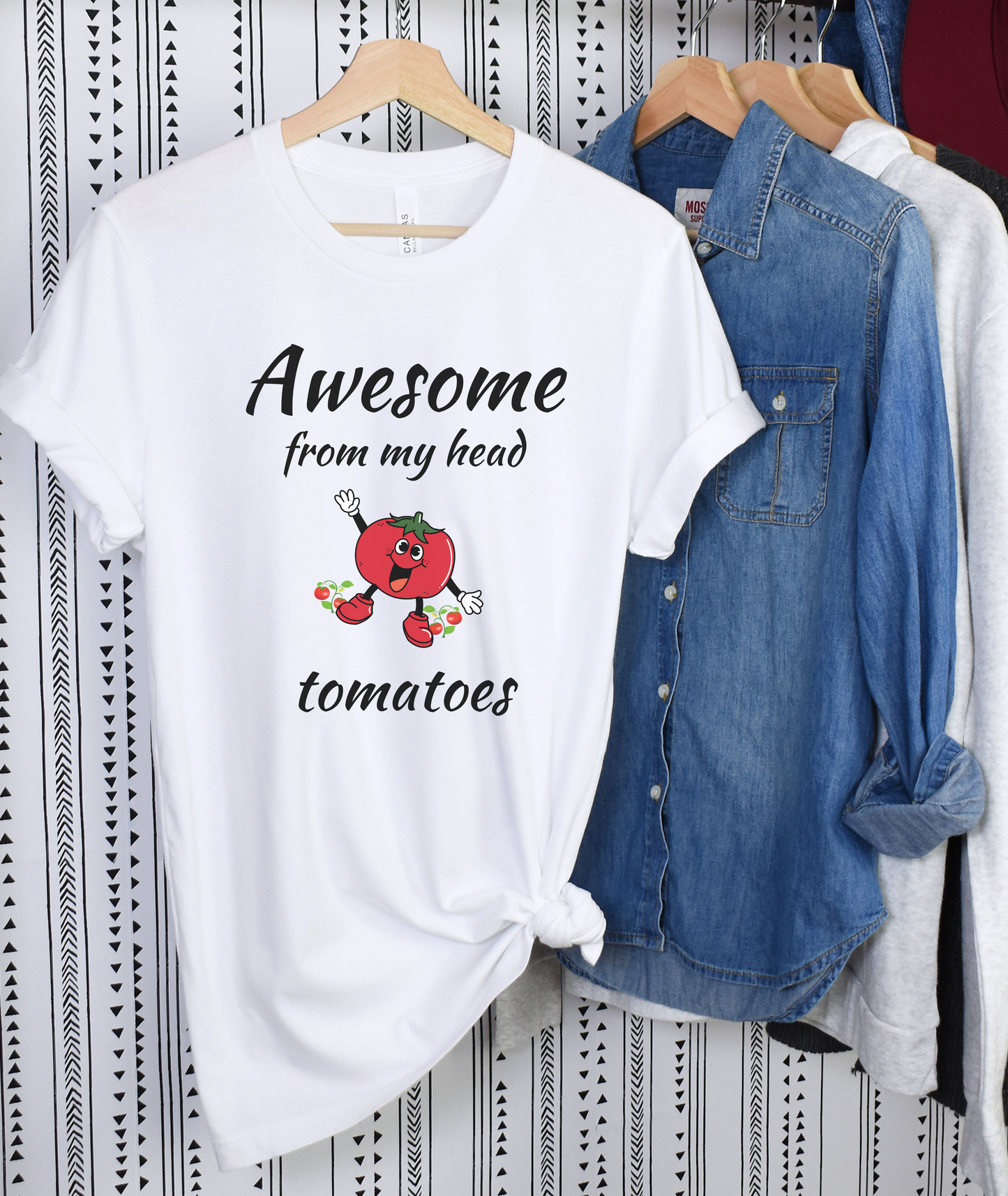 Awesome From My Head Tomatoes - Inspirational Shirt - Motivational Shirt - Tee Shirt - Good Vibes Shirt