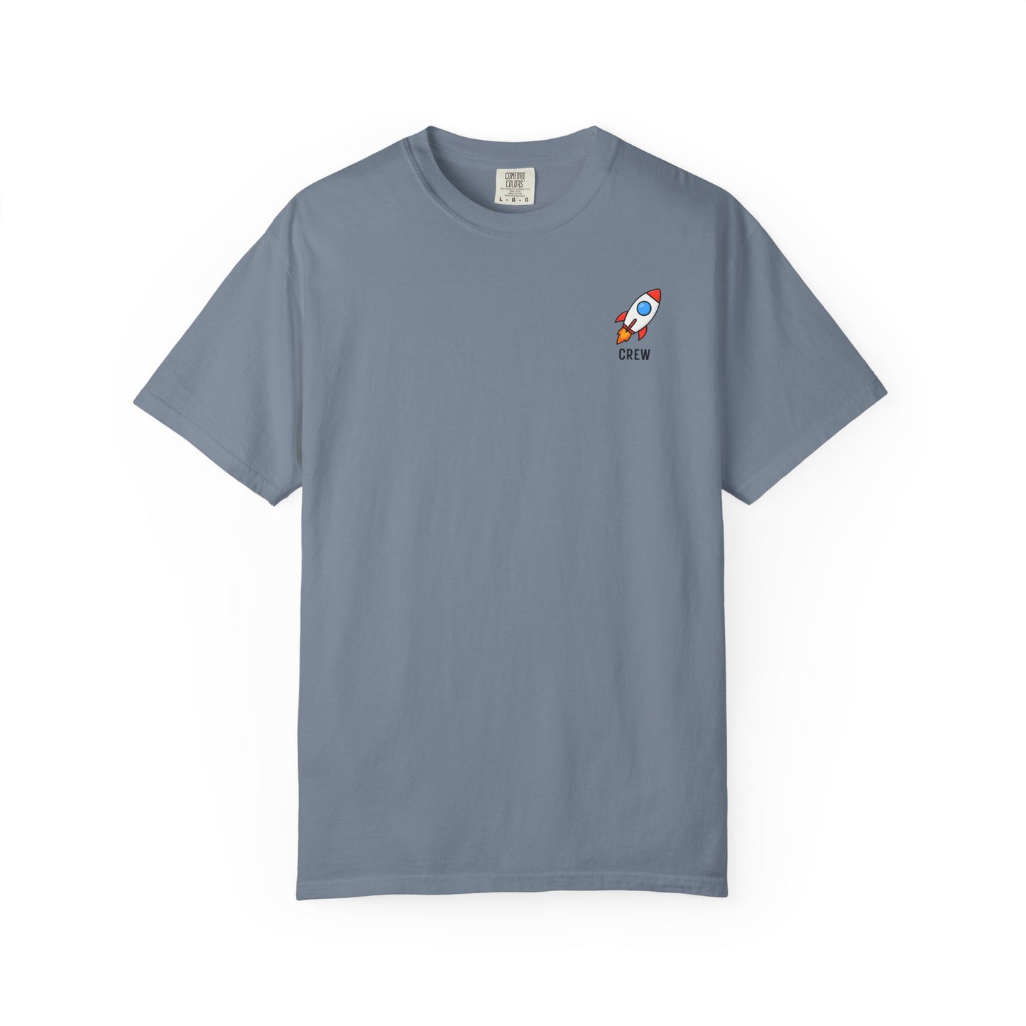 Rocket Crew Pocket T-Shirt - Minimal Space Graphic Tee
