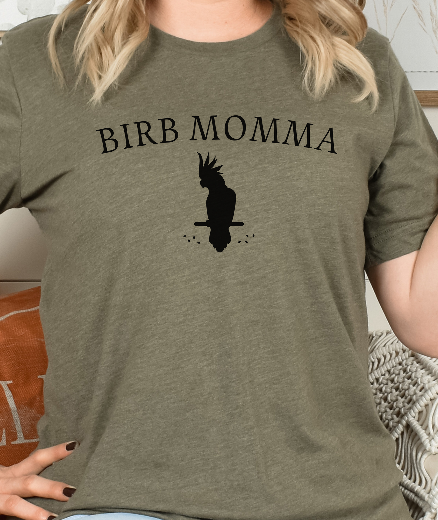 Birb Momma - Funny Shirt - Gift for Bird Mom - Funny Shirt for Bird Lover - Cockatoo Shirt