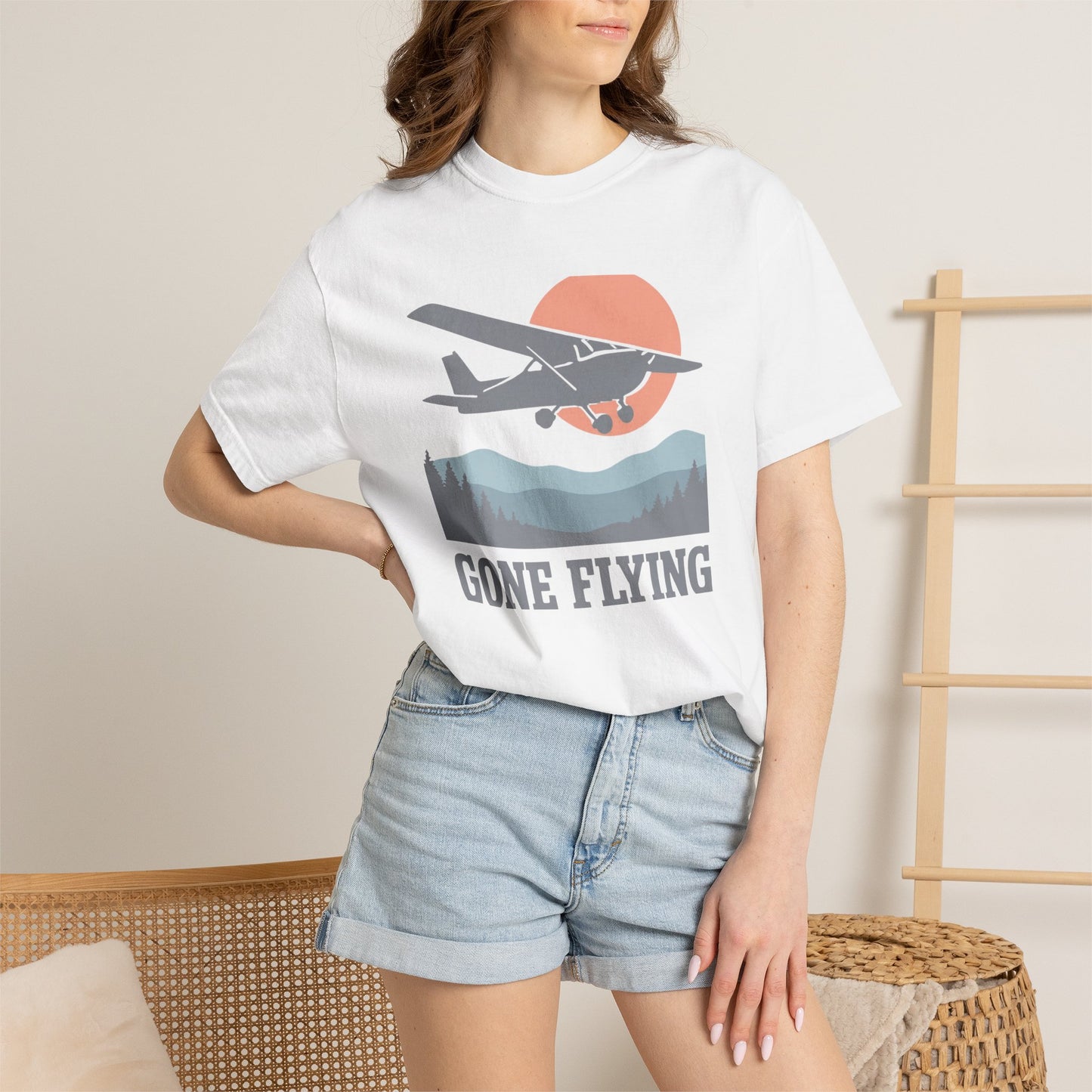 Gone Flying T-Shirt - Vintage Airplane Graphic Tee