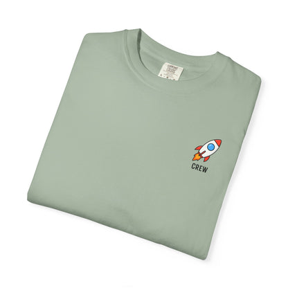Rocket Crew Pocket T-Shirt - Minimal Space Graphic Tee