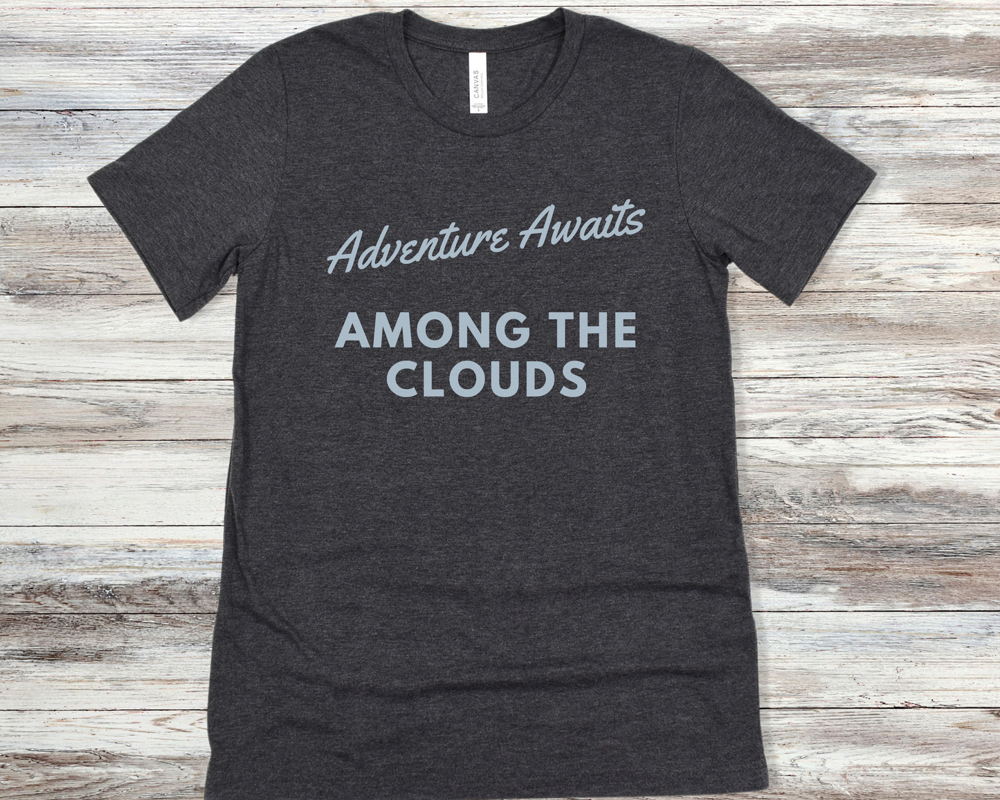 Adventure Awaits Among The Clouds - Dark Gray Heather - Unisex TShirt - Aviation Shirt - Pilot Shirt