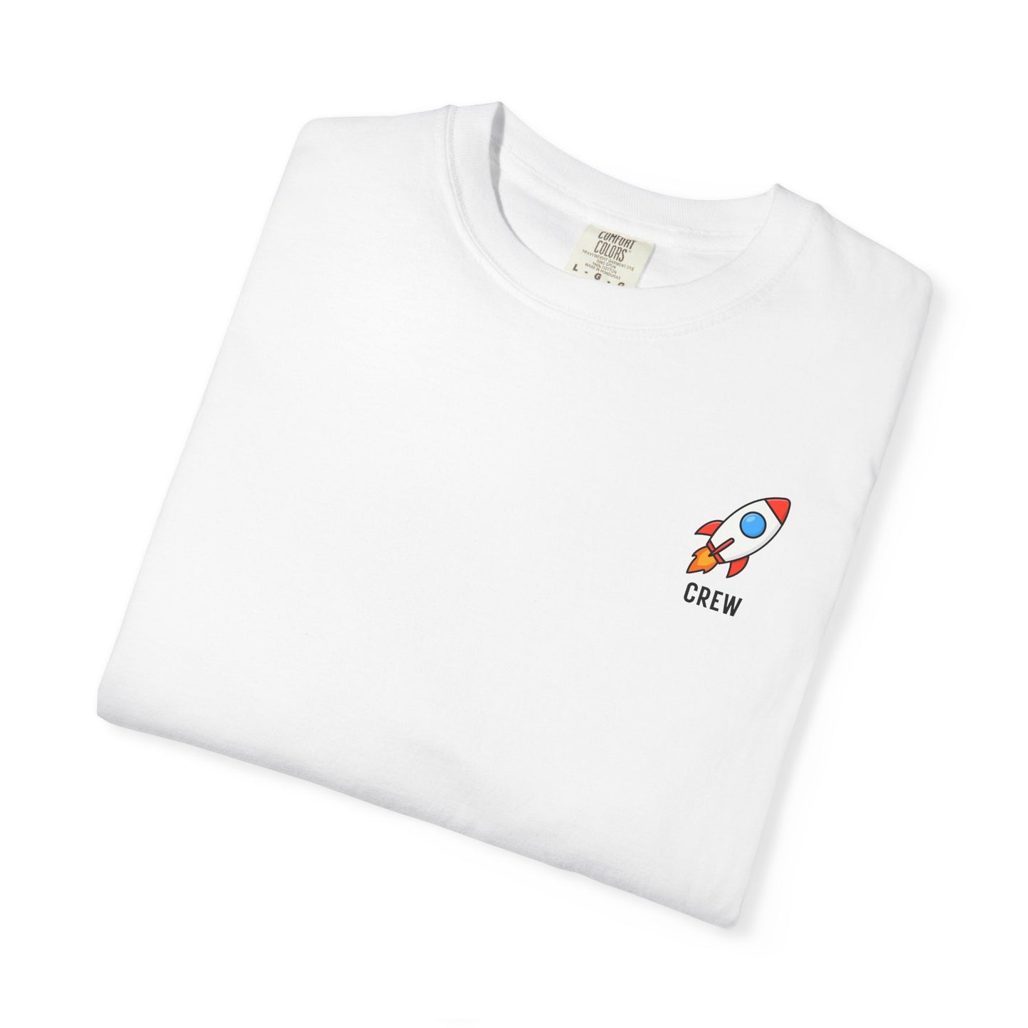 Rocket Crew Pocket T-Shirt - Minimal Space Graphic Tee
