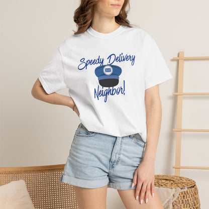 T-Shirt — 'Speedy Delivery Neighbor!' Package Logo Tee